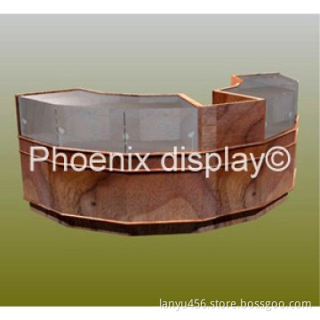 curved display counter
